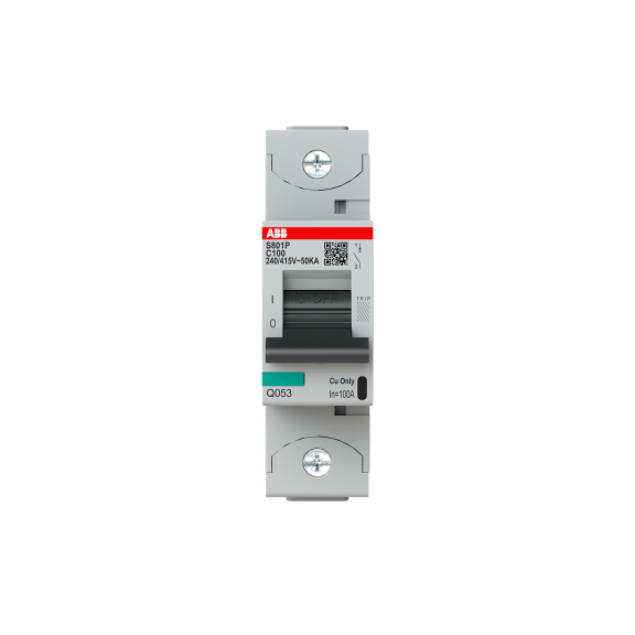 ABB 2CCG001227R0001, S801P-C100, System Pro M, 100 Amper, 1 Kutuplu, C Tipi, Otomatik Sigorta, 15 kA, 1x100C