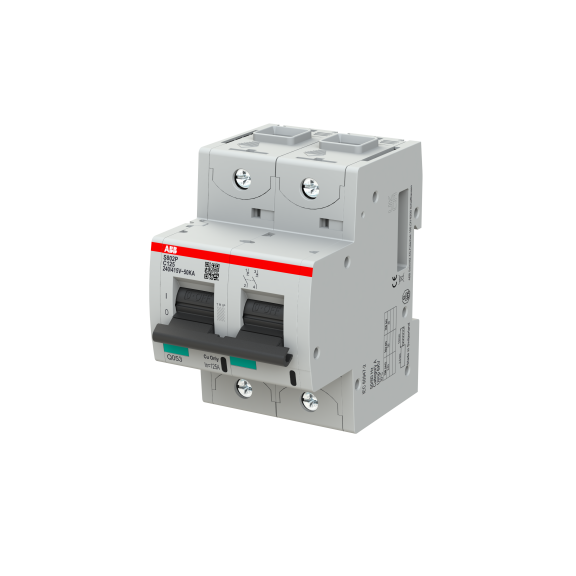 ABB 2CCG001231R0001, S802P-C125, System Pro M, 125 Amper, 2 Kutuplu, C Tipi, Otomatik Sigorta, 15 kA, 2x125C