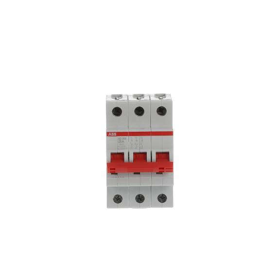 ABB 2CDD283101R0025, SD203/25, Modüler DIN, 25 Amper, 3 Kutuplu, Kumanda Anahtarı