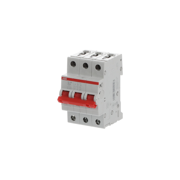 ABB 2CDD283101R0025, SD203/25, Modüler DIN, 25 Amper, 3 Kutuplu, Kumanda Anahtarı