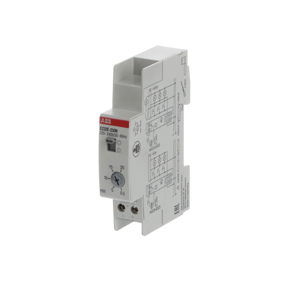ABB 2CDE110003R0511, E 232 E-230N, Modüler DIN, Merdiven Otomatiği, 0.5-20 dk, 6VA