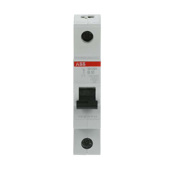 ABB 2CDS211001R0105, SH 201-B 10, Compact Home, 10 Amper, 1 Kutuplu, B Tipi, Otomatik Sigorta, 6 kA, 1x10B