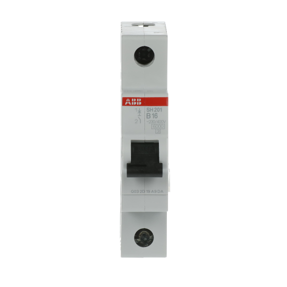 ABB 2CDS211001R0165, SH 201-B 16, Compact Home, 16 Amper, 1 Kutuplu, B Tipi, Otomatik Sigorta, 6 kA, 1x16B