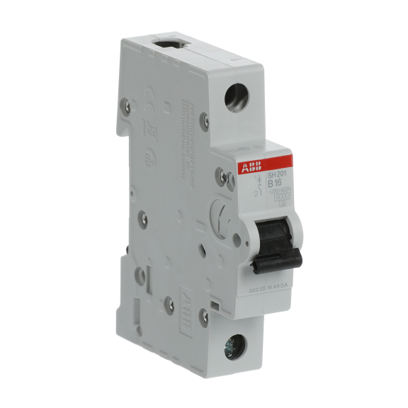 ABB 2CDS211001R0165, SH 201-B 16, Compact Home, 16 Amper, 1 Kutuplu, B Tipi, Otomatik Sigorta, 6 kA, 1x16B