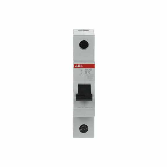 ABB 2CDS211001R0165, SH 201-B 16, Compact Home, 16 Amper, 1 Kutuplu, B Tipi, Otomatik Sigorta, 6 kA, 1x16B