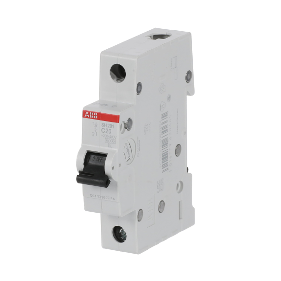 ABB 2CDS211001R0204, SH 201-C 20, Compact Home, 20 Amper, 1 Kutuplu, C Tipi, Otomatik Sigorta, 6 kA, 1x20C