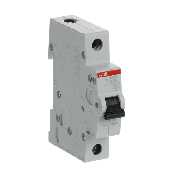 ABB 2CDS211001R0205, SH 201-B 20, Compact Home, 20 Amper, 1 Kutuplu, B Tipi, Otomatik Sigorta, 6 kA, 1x20B