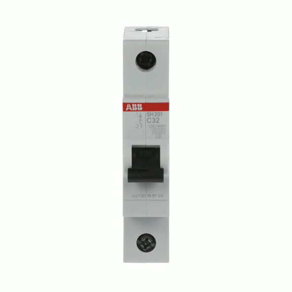 ABB 2CDS211001R0324, SH 201-C 32, Compact Home, 32 Amper, 1 Kutuplu, C Tipi, Otomatik Sigorta, 6 kA, 1x32C