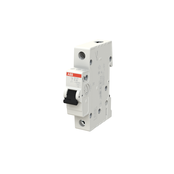 ABB 2CDS211001R0405, SH 201-B 40, Compact Home, 40 Amper, 1 Kutuplu, B Tipi, Otomatik Sigorta, 6 kA, 1x40B