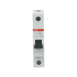 ABB 2CDS211001R0635, SH 201-B 63, Compact Home, 63 Amper, 1 Kutuplu, B Tipi, Otomatik Sigorta, 6 kA, 1x63B