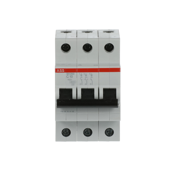 ABB 2CDS213001R0104, SH 203-C 10, Compact Home, 10 Amper, 3 Kutuplu, C Tipi, Otomatik Sigorta, 6 kA, 3x10C