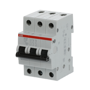 ABB 2CDS213001R0204, SH 203-C 20, Compact Home, 20 Amper, 3 Kutuplu, C Tipi, Otomatik Sigorta, 6 kA, 3x20C