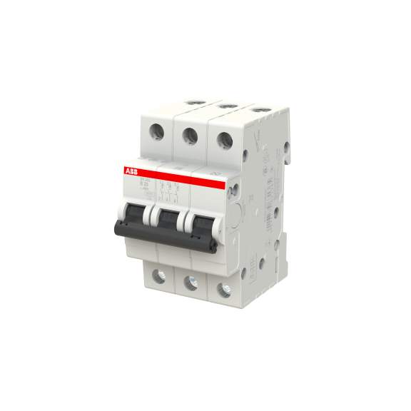 ABB 2CDS213001R0205, SH 203-B 20, Compact Home, 20 Amper, 3 Kutuplu, B Tipi, Otomatik Sigorta, 6 kA, 3x20B