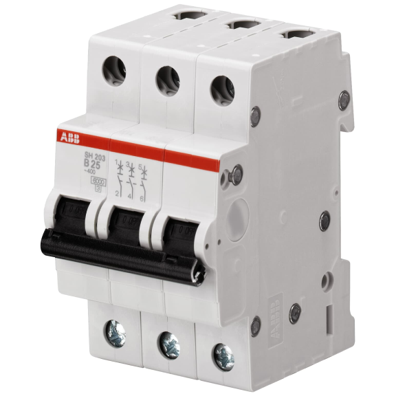 ABB 2CDS213001R0505, SH 203-B 50, Compact Home, 50 Amper, 3 Kutuplu, B Tipi, Otomatik Sigorta, 6 kA, 3x50B