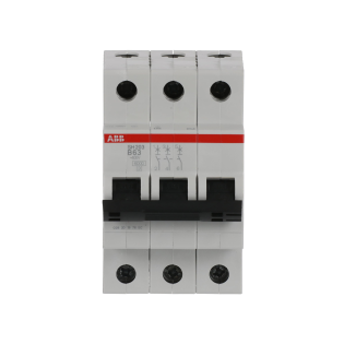 ABB 2CDS213001R0635, SH 203-B 63, Compact Home, 63 Amper, 3 Kutuplu, B Tipi, Otomatik Sigorta, 6 kA, 3x63B