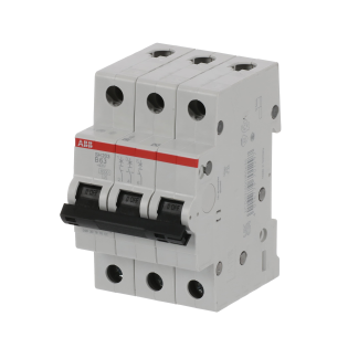 ABB 2CDS213001R0635, SH 203-B 63, Compact Home, 63 Amper, 3 Kutuplu, B Tipi, Otomatik Sigorta, 6 kA, 3x63B