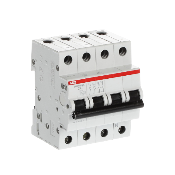 ABB 2CDS213103R0404, SH 203-C 40 NA, Compact Home, 40 Amper, 4 Kutuplu, C Tipi, Otomatik Sigorta, 6 kA, 4x40C