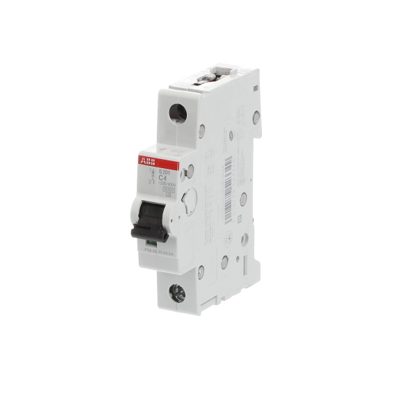 ABB 2CDS251001R0044, S 201-C 4, System Pro M, 4 Amper, 1 Kutuplu, C Tipi, Otomatik Sigorta, 6 kA, 1x4C