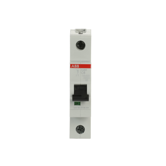 ABB 2CDS251001R0064, S 201-C 6, System Pro M, 6 Amper, 1 Kutuplu, C Tipi, Otomatik Sigorta, 6 kA, 1x6C