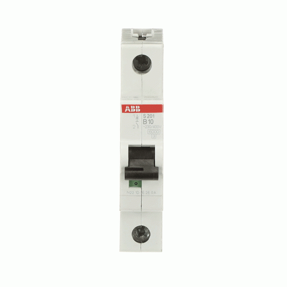ABB 2CDS251001R0105, S 201-B 10, System Pro M, 10 Amper, 1 Kutuplu, B Tipi, Otomatik Sigorta, 6 kA, 1x10B