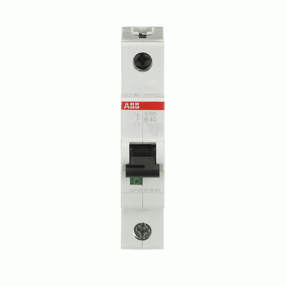 ABB 2CDS251001R0405, S 201-B 40, System Pro M, 40 Amper, 1 Kutuplu, B Tipi, Otomatik Sigorta, 6 kA, 1x40B