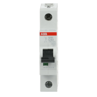 ABB 2CDS251001R0634, S 201-C 63, System Pro M, 63 Amper, 1 Kutuplu, C Tipi, Otomatik Sigorta, 6 kA, 1x63C