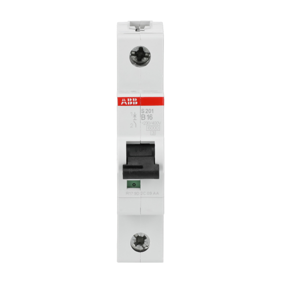 ABB 2CDS251001R1165, S 201-B 16, System Pro M, 16 Amper, 1 Kutuplu, B Tipi, Otomatik Sigorta, 6 kA, 1x16B