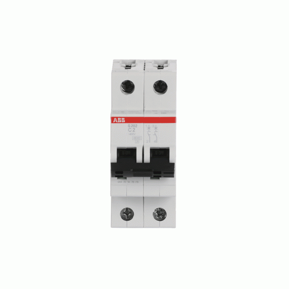 ABB 2CDS252001R0024, S 202-C 2, System Pro M, 2 Amper, 2 Kutuplu, C Tipi, Otomatik Sigorta, 6 kA, 2x2C