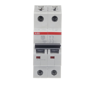 ABB 2CDS252001R0634, S 202-C 63, System Pro M, 63 Amper, 2 Kutuplu, C Tipi, Otomatik Sigorta, 6 kA, 2x63C