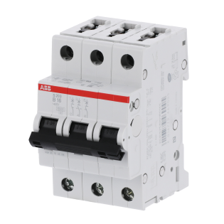 ABB 2CDS253001R0165, S 203-B 16, System Pro M, 16 Amper, 3 Kutuplu, B Tipi, Otomatik Sigorta, 6 kA, 3x16B