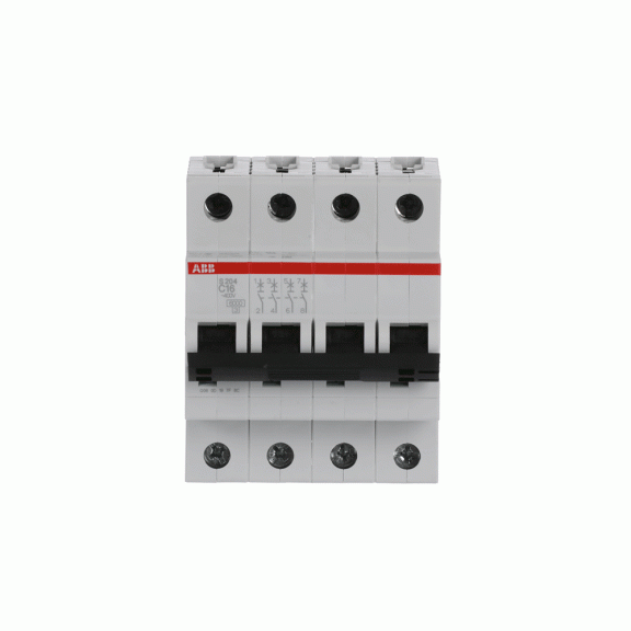 ABB 2CDS254001R0164, S 204-C 16, System Pro M, 16 Amper, 4 Kutuplu, C Tipi, Otomatik Sigorta, 6 kA, 4x16C