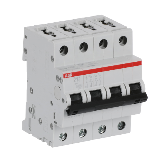 ABB 2CDS254001R0404, S 204-C 40, System Pro M, 40 Amper, 4 Kutuplu, C Tipi, Otomatik Sigorta, 6 kA, 4x40C