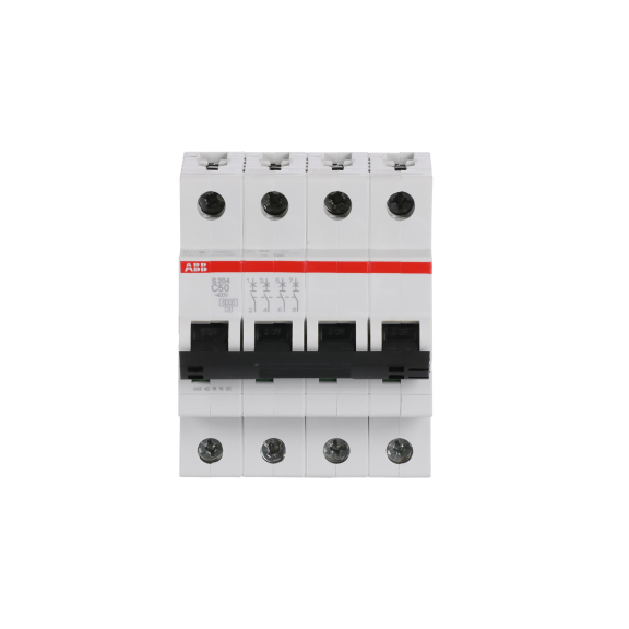ABB 2CDS254001R0504, S 204-C 50, System Pro M, 50 Amper, 4 Kutuplu, C Tipi, Otomatik Sigorta, 6 kA, 4x50C