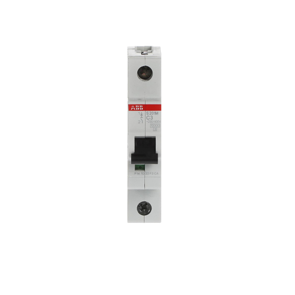 ABB 2CDS271001R0034, S 201 M-C 3, System Pro M, 3 Amper, 1 Kutuplu, C Tipi, Otomatik Sigorta, 10 kA, 1x3C