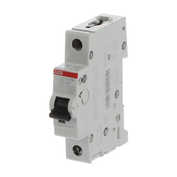 ABB 2CDS271001R0044, S 201 M-C 4, System Pro M, 4 Amper, 1 Kutuplu, C Tipi, Otomatik Sigorta, 10 kA, 1x4C