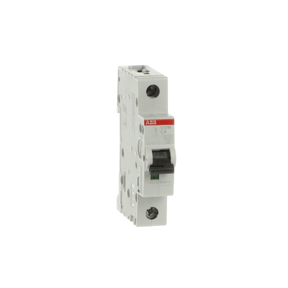 ABB 2CDS271001R0044, S 201 M-C 4, System Pro M, 4 Amper, 1 Kutuplu, C Tipi, Otomatik Sigorta, 10 kA, 1x4C