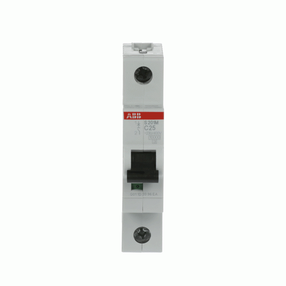ABB 2CDS271001R0254, S 201 M-C 25, System Pro M, 25 Amper, 1 Kutuplu, C Tipi, Otomatik Sigorta, 10 kA, 1x25C