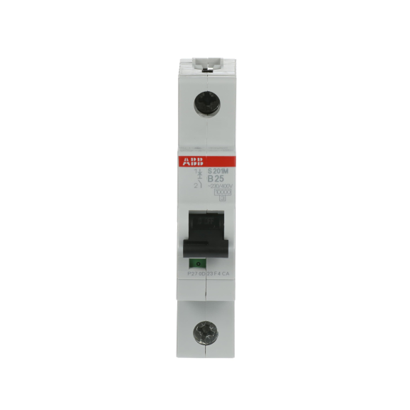 ABB 2CDS271001R0255, S 201 M-B 25, System Pro M, 25 Amper, 1 Kutuplu, B Tipi, Otomatik Sigorta, 10 kA, 1x25B