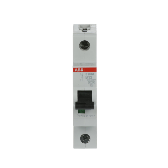 ABB 2CDS271001R0325, S 201 M-B 32, System Pro M, 32 Amper, 1 Kutuplu, B Tipi, Otomatik Sigorta, 10 kA, 1x32B