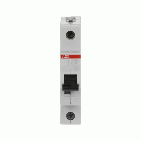 ABB 2CDS271001R0504, S 201 M-C 50, System Pro M, 50 Amper, 1 Kutuplu, C Tipi, Otomatik Sigorta, 10 kA, 1x50C
