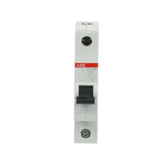 ABB 2CDS271011R0204, SH201M-C 20, Compact Home, 20 Amper, 1 Kutuplu, C Tipi, Otomatik Sigorta, 10 kA, 1x20C