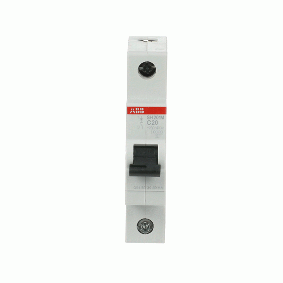 ABB 2CDS271011R0204, SH201M-C 20, Compact Home, 20 Amper, 1 Kutuplu, C Tipi, Otomatik Sigorta, 10 kA, 1x20C
