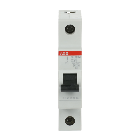 ABB 2CDS271011R0254, SH201M-C 25, Compact Home, 25 Amper, 1 Kutuplu, C Tipi, Otomatik Sigorta, 10 kA, 1x25C