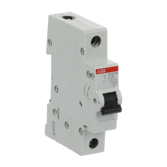 ABB 2CDS271011R0254, SH201M-C 25, Compact Home, 25 Amper, 1 Kutuplu, C Tipi, Otomatik Sigorta, 10 kA, 1x25C