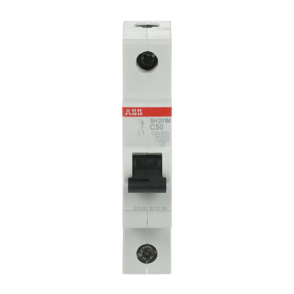 ABB 2CDS271011R0504, SH201M-C 50, Compact Home, 50 Amper, 1 Kutuplu, C Tipi, Otomatik Sigorta, 10 kA, 1x50C