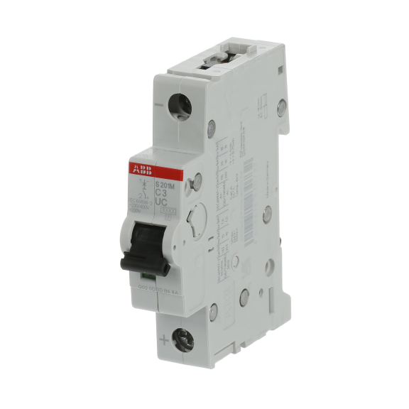 ABB 2CDS271061R0034, S 201 M-C 3UC, System Pro M, 3 Amper, 1 Kutuplu, B Tipi, Otomatik Sigorta, 10 kA, 1x3B