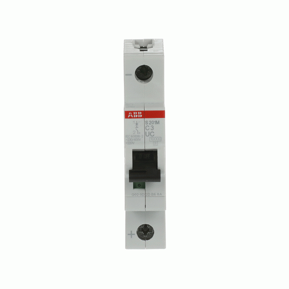 ABB 2CDS271061R0034, S 201 M-C 3UC, System Pro M, 3 Amper, 1 Kutuplu, B Tipi, Otomatik Sigorta, 10 kA, 1x3B