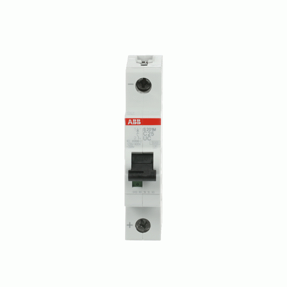 ABB 2CDS271061R0254, S 201 M-C 25UC, System Pro M, 25 Amper, 1 Kutuplu, B Tipi, Otomatik Sigorta, 10 kA, 1x25B