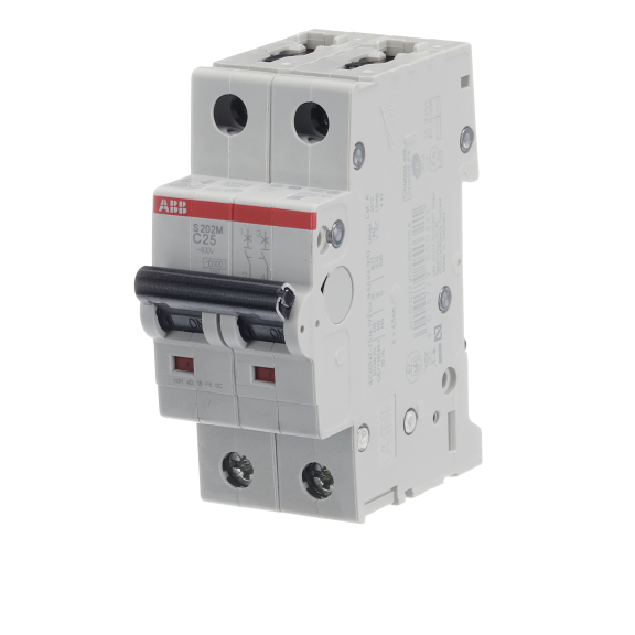 ABB 2CDS272001R0254, S 202 M-C 25, System Pro M, 25 Amper, 2 Kutuplu, C Tipi, Otomatik Sigorta, 10 kA, 2x25C