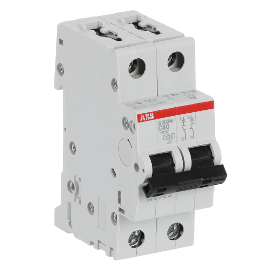 ABB 2CDS272001R0404, S 202 M-C 40, System Pro M, 40 Amper, 2 Kutuplu, C Tipi, Otomatik Sigorta, 10 kA, 2x40C